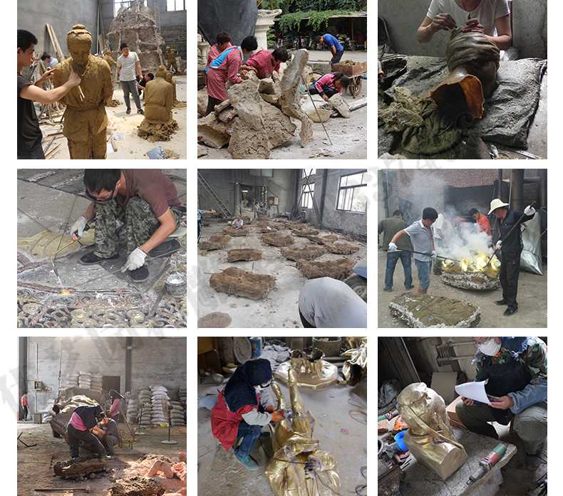 銅雕塑廠家，銅雕塑鑄造流程，銅雕塑定制