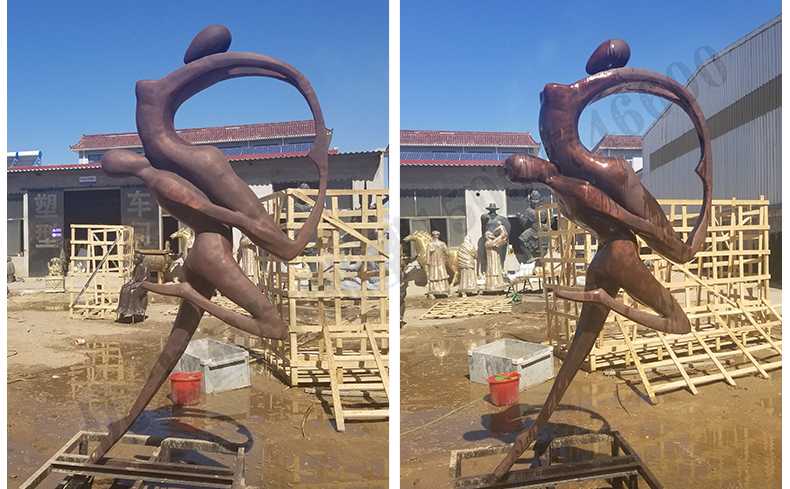 跳舞人物銅雕塑，銅舞蹈雕塑，銅抽象人物