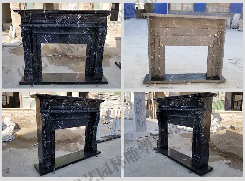 石雕壁爐架廠家，石雕壁爐架工廠，定制石雕壁爐架
