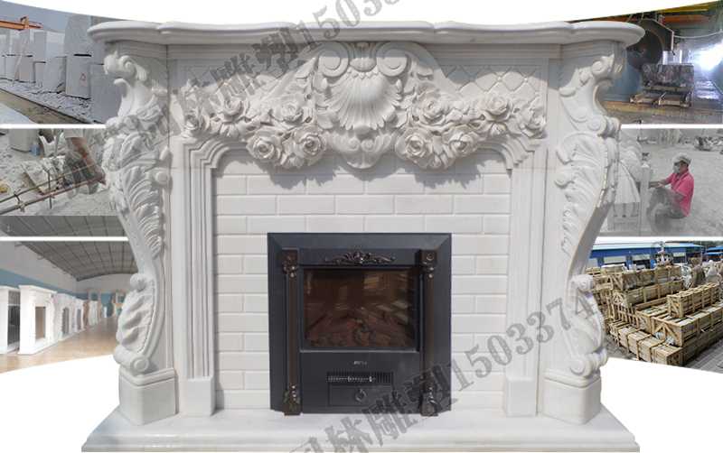 石雕壁爐架制作，石雕壁爐架制作流程，石雕壁爐架工廠