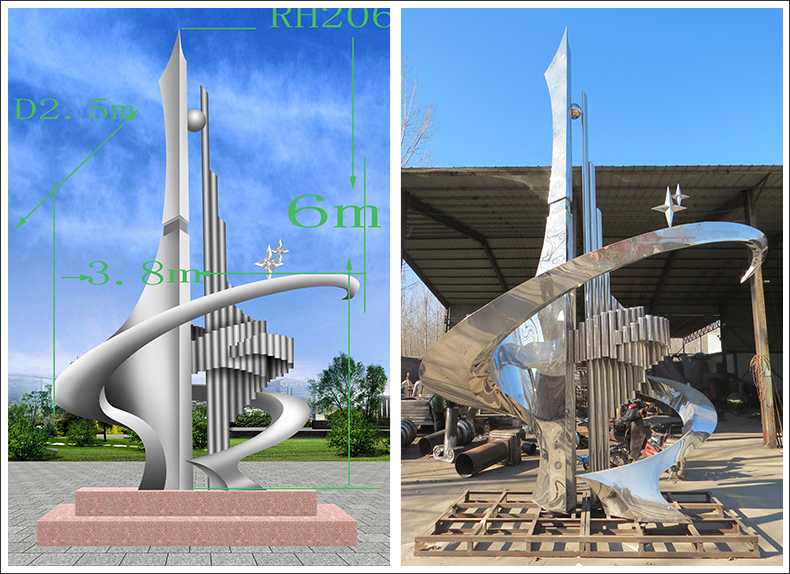 大型不銹鋼雕塑，不銹鋼雕塑廠家，室外大型景觀雕塑
