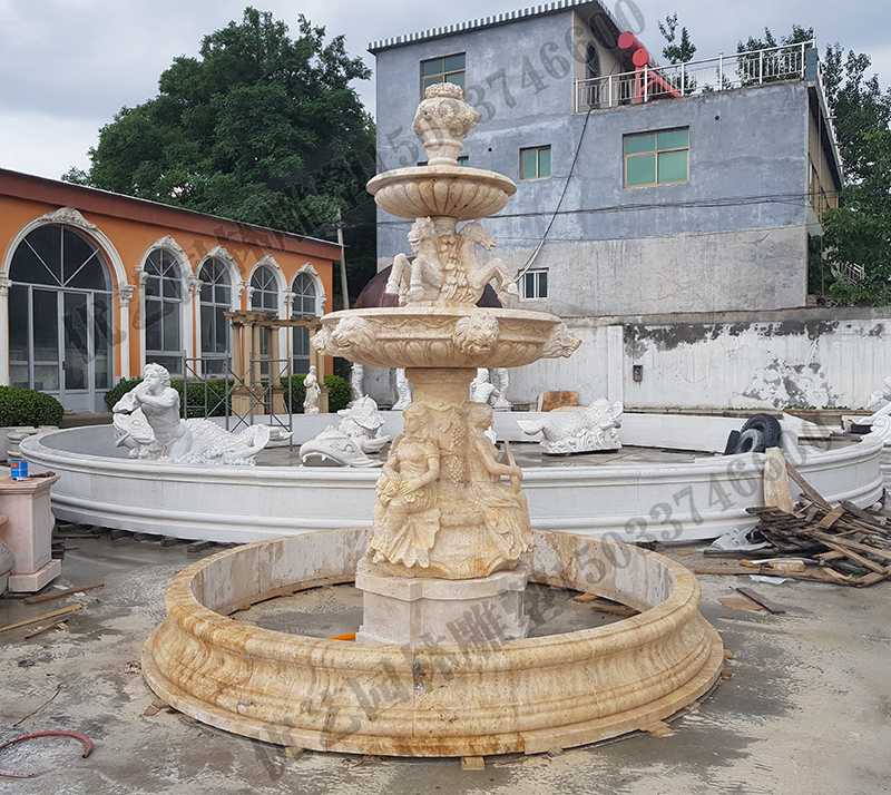 石雕噴泉，景觀人物噴泉，歐式噴泉