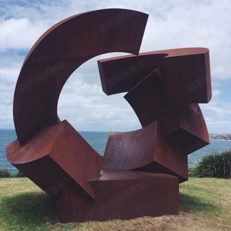 耐候鋼雕塑，室外抽象耐候鋼雕塑