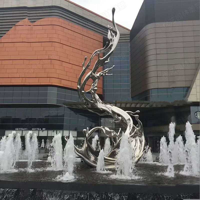 不銹鋼浪花雕塑，不銹鋼雕塑廠家