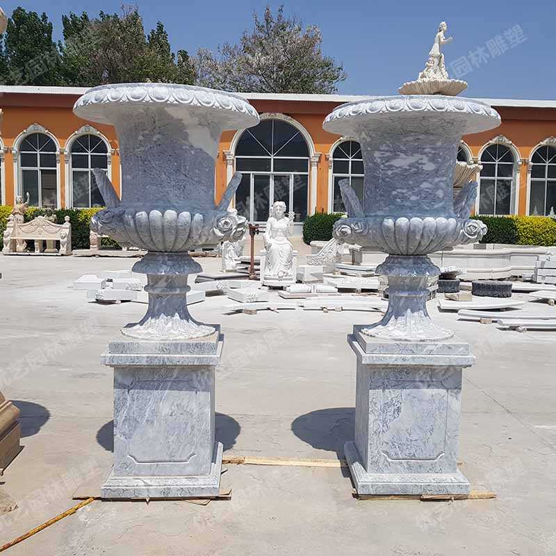 大理石花盆，石雕花盆