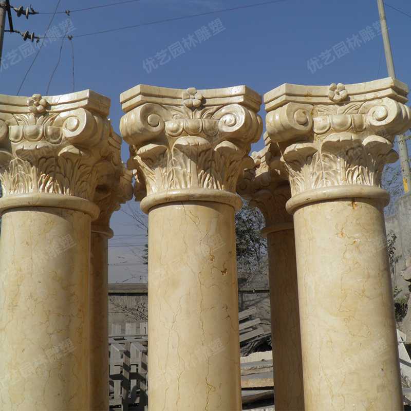 大理石羅馬柱，石材羅馬柱