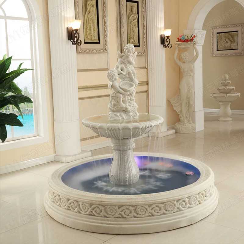 石雕噴泉，歐式人物噴泉